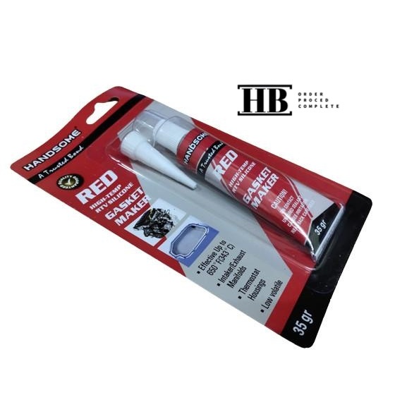 

Lem High Temp Red Silicone Sealant RTV Silikon Merah 650 35gr Handsome - HARAPAN BARU88