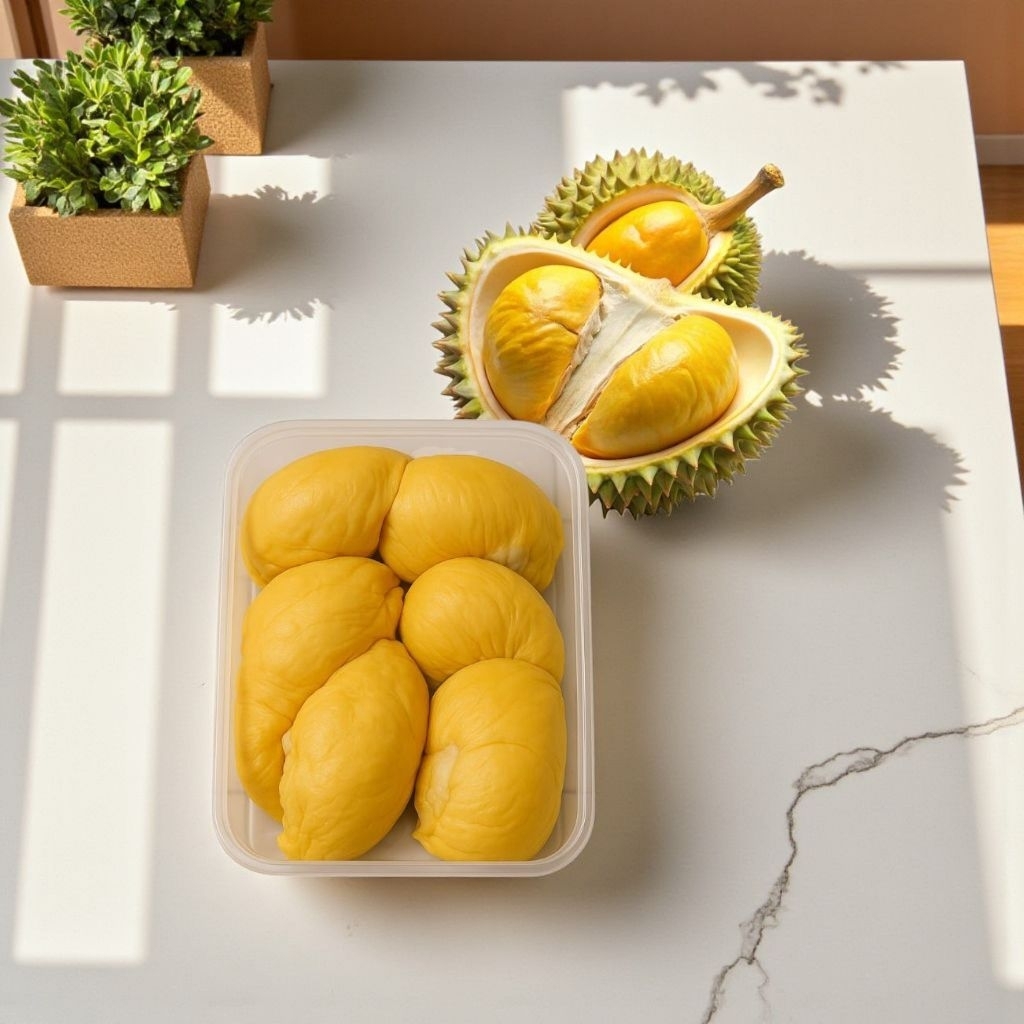 

Durian King Monthong (Golden Pillow) Asli Thailand || Durian Super Duper Premium Grade A Kualitas import || Durian frozen Netto 500 Gram