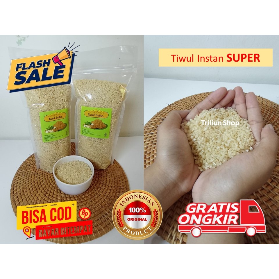 

Tiwul Singkong 1kg Premium Original, Nasi Oyek Organik Super Pulen