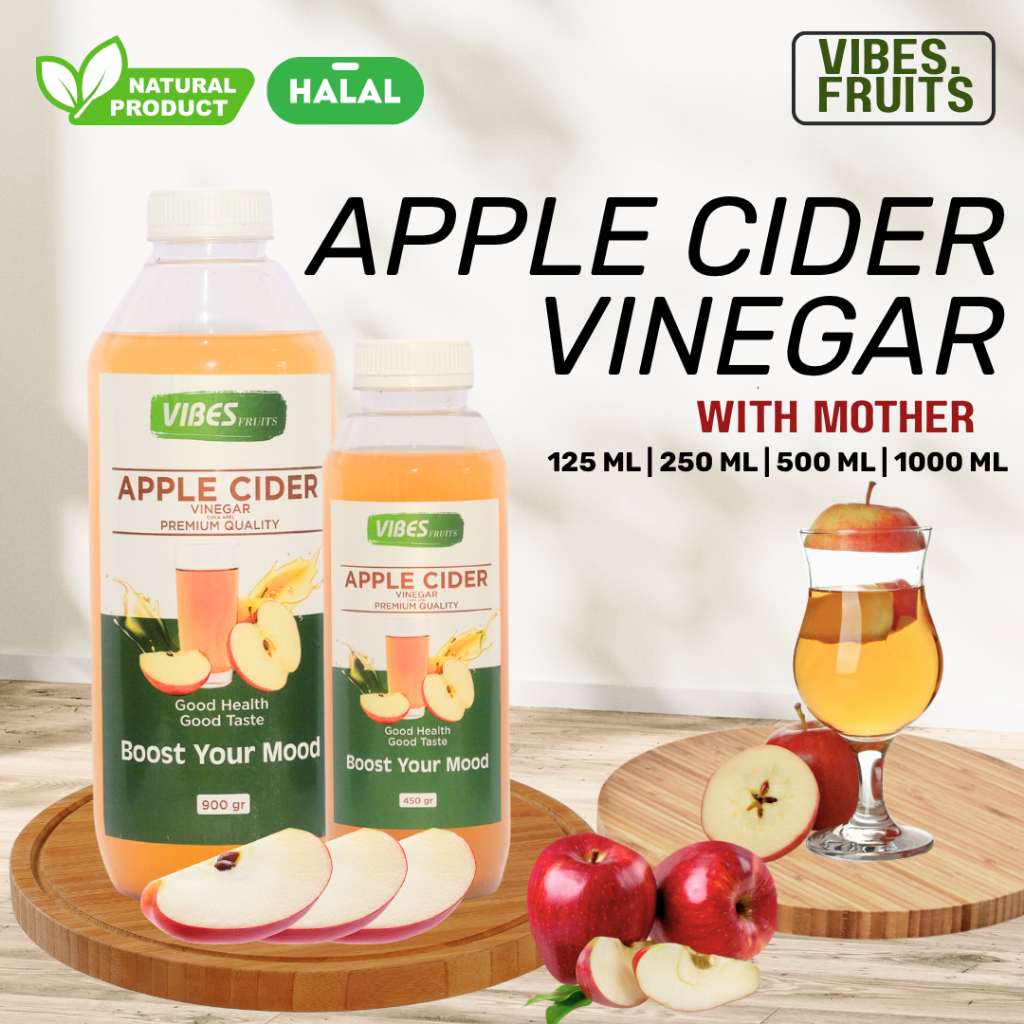 

Cuka Apel Murni Dengan Inang / Apple Cider Vinegar With The Mother / Cuka Apel Asli Untuk Diet Toner