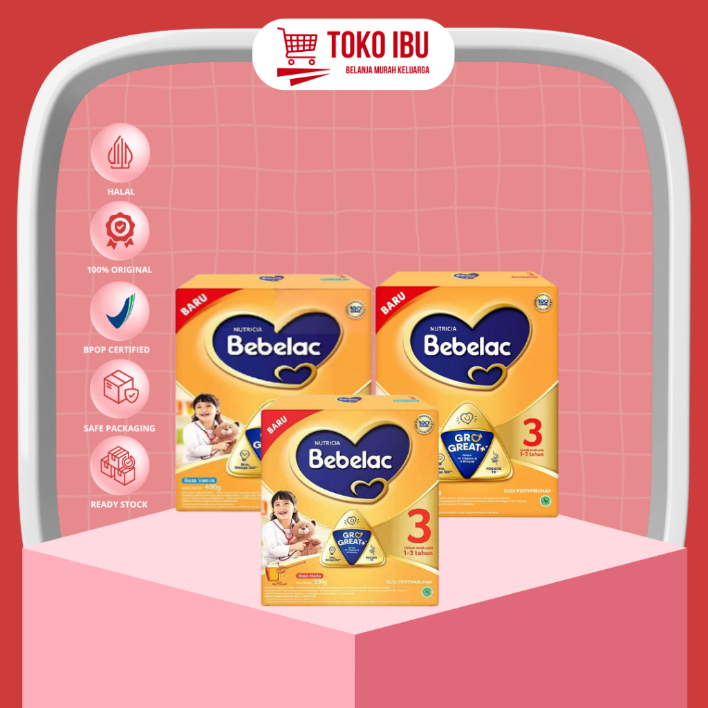 

Bebelac 3 1 Sampai 3 Tahun Rasa Madu Vanilla 200gr 400gr