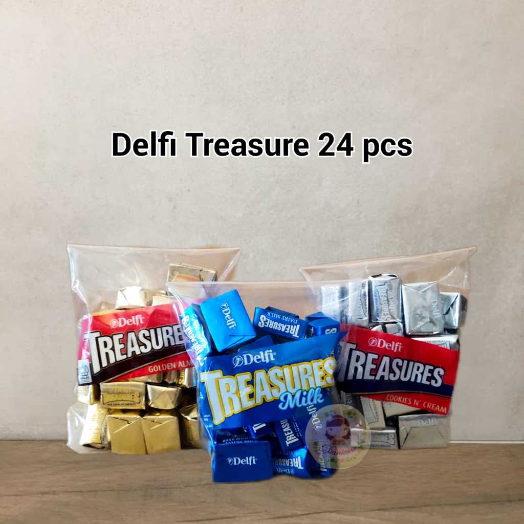 

Delfi treasure almond cookies & cream milk chocolate isi 24pcs ( ds bgr )