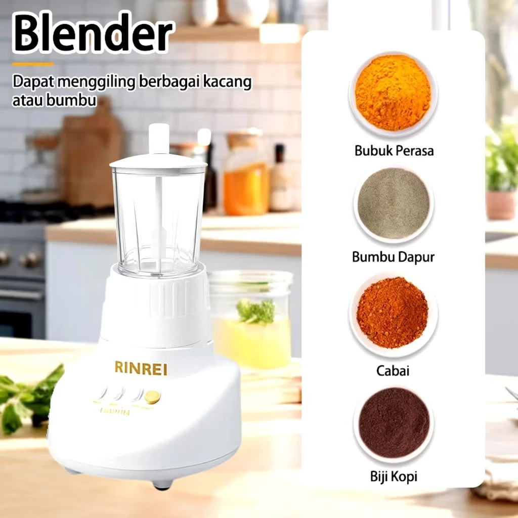 Blender 3in1 Rinrei BR 622 C gelas plastik 1 liter