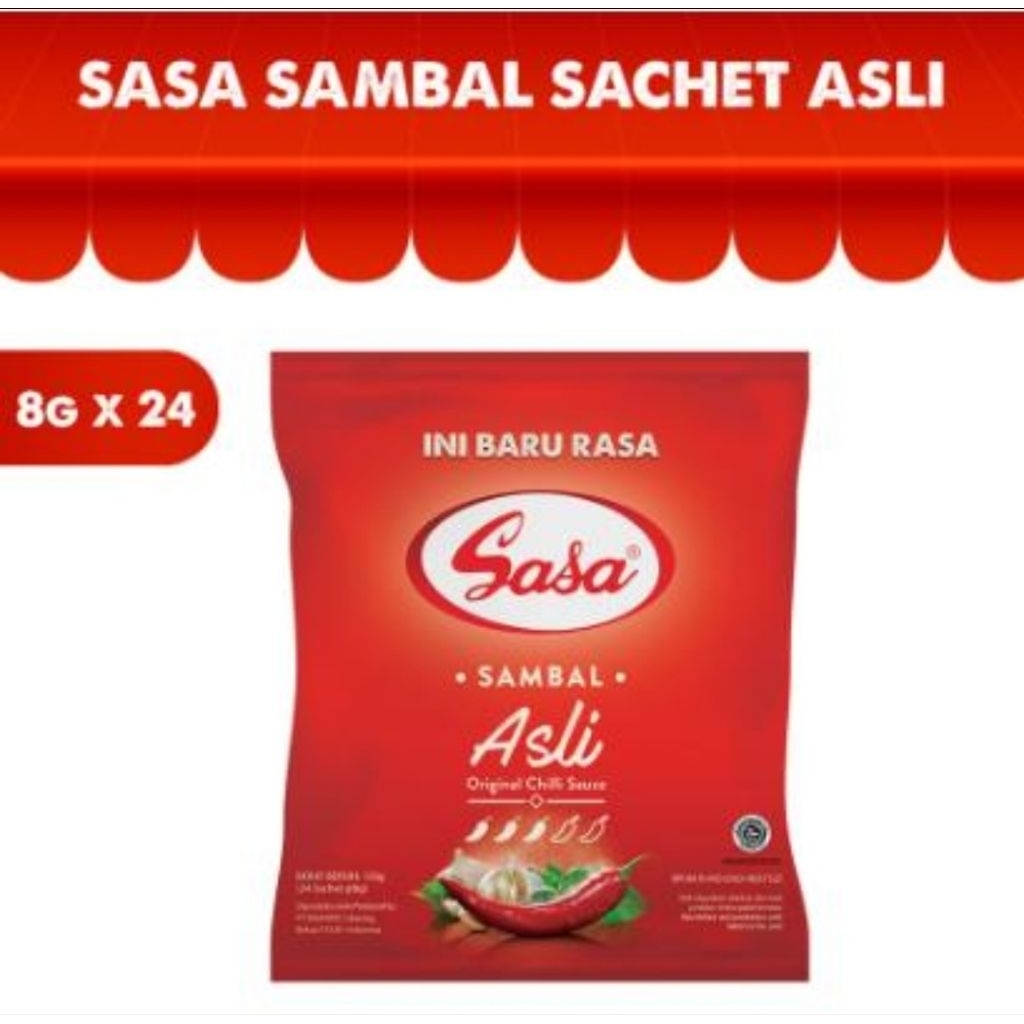 

SASA Saus Sambal Asli Saset (24 x 8 gr)