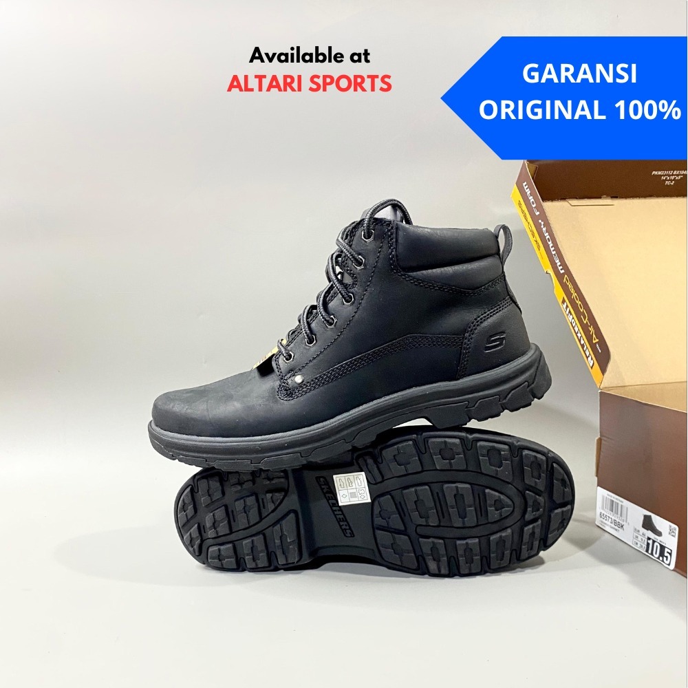 SEPATU BOOT HIKING PRIA SKECHERS GARNET 65573 / BBK ORIGINAL