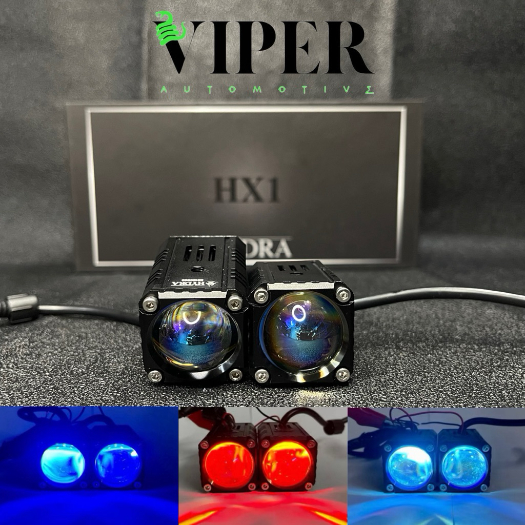 Lampu Sorort 1 Mata HYDRA Lampu Tembak Kabut HX1 Mini Projie X1 BILED + Custom Demon Eyes HYDRA Mini
