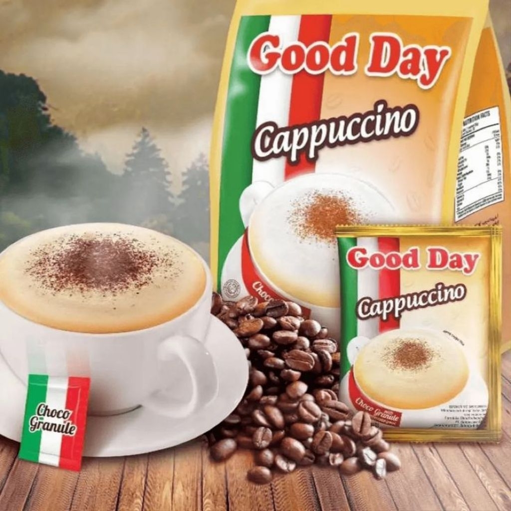 

Good day cappucino 1 rtg isi 10 sachet