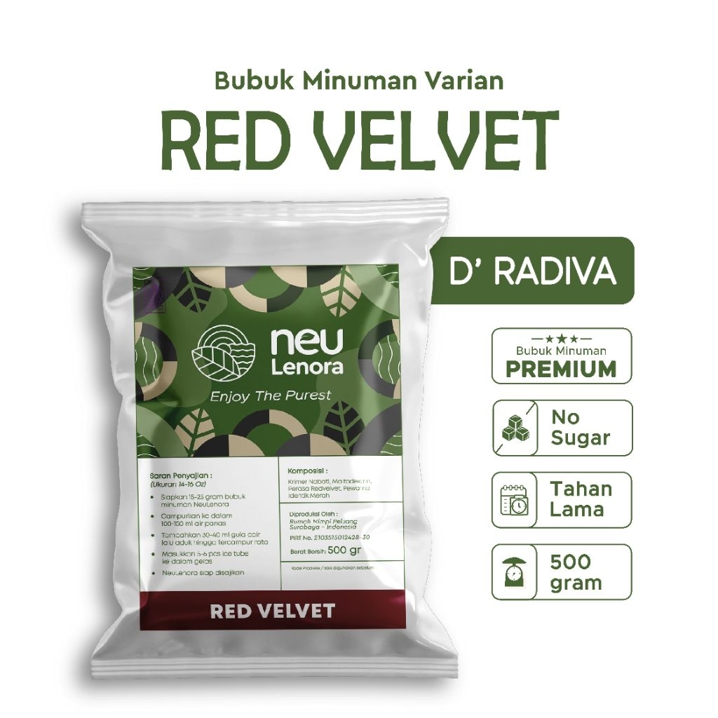 

Bubuk Minuman RED VELVET Neulenora 500gram - Powder Drink Plain