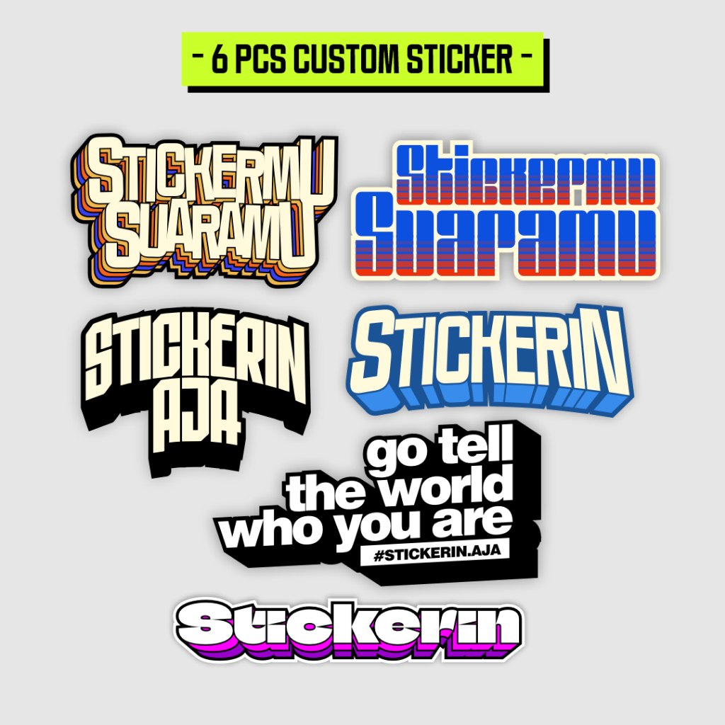 

Custom Stiker Nama | Design By Lmtd30 - Part 1 | Bahan Vinyl + Laminasi Glossy