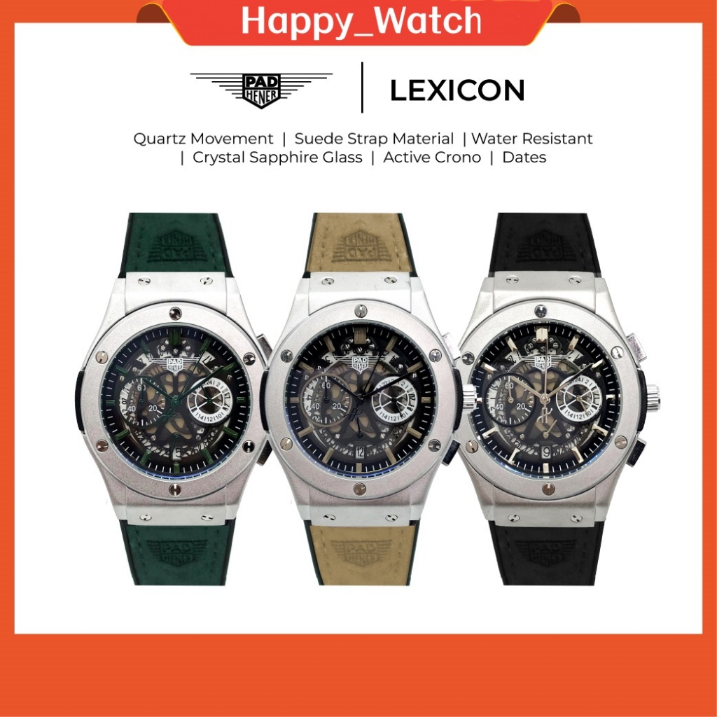 Jam Tangan Pria Kuarsa Olahraga Kasual Tali Kulit Pria Jam Tangan Cowok for HUBLOT Mark Fairwhale fr