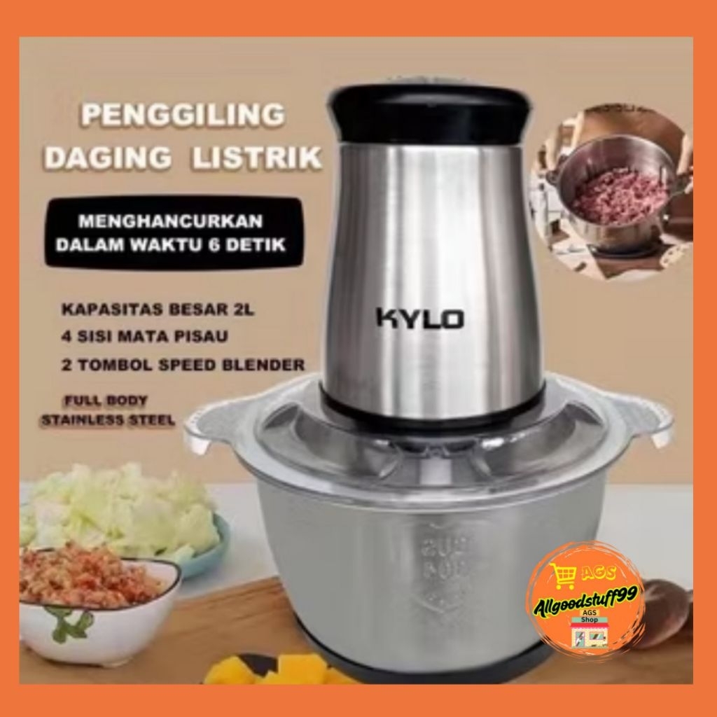 Blender Daging Stainless / Kylo-801 Meat Grinder 2L / Blender Daging Kualitas Bagus