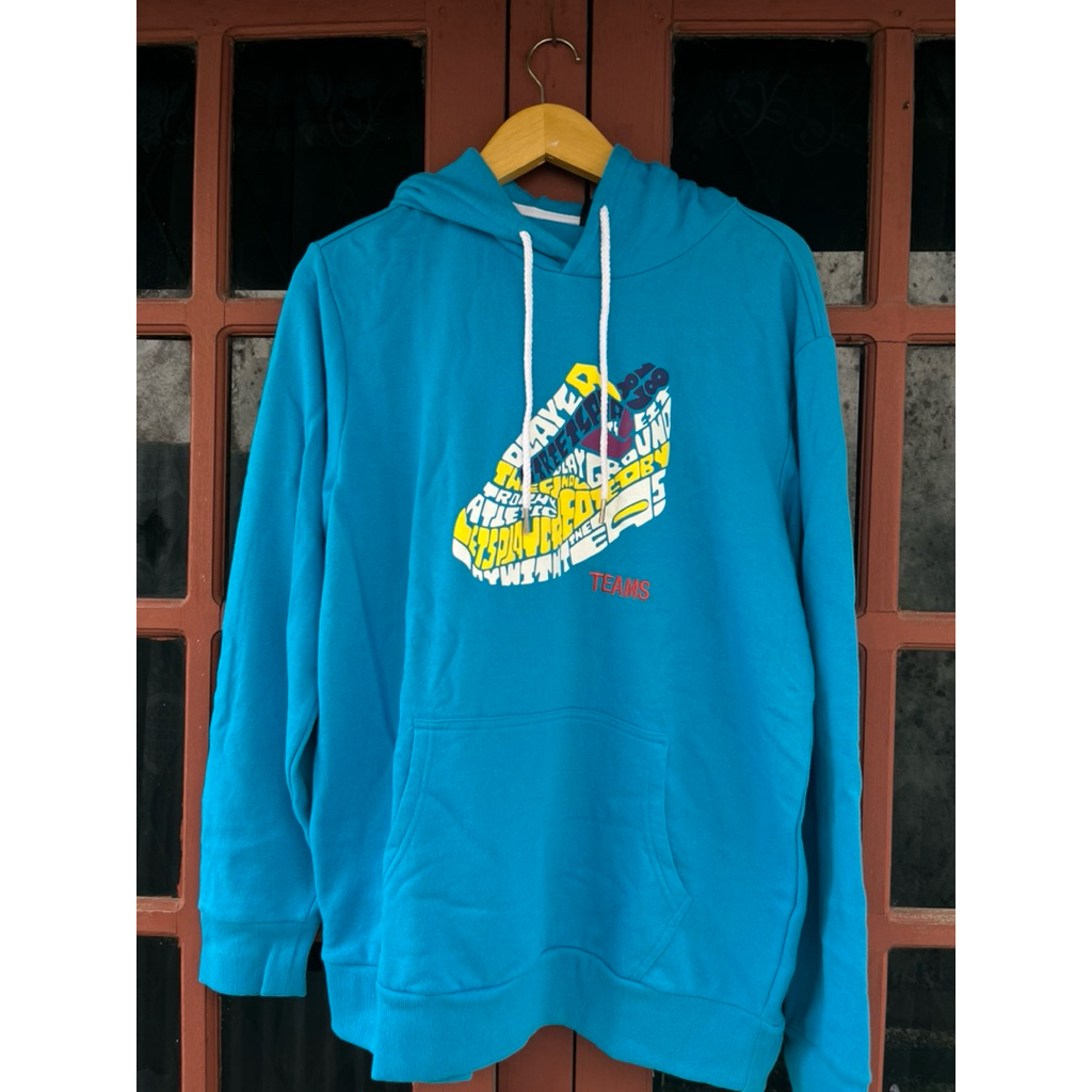 hoodie pria teams POLHAM biru uk L