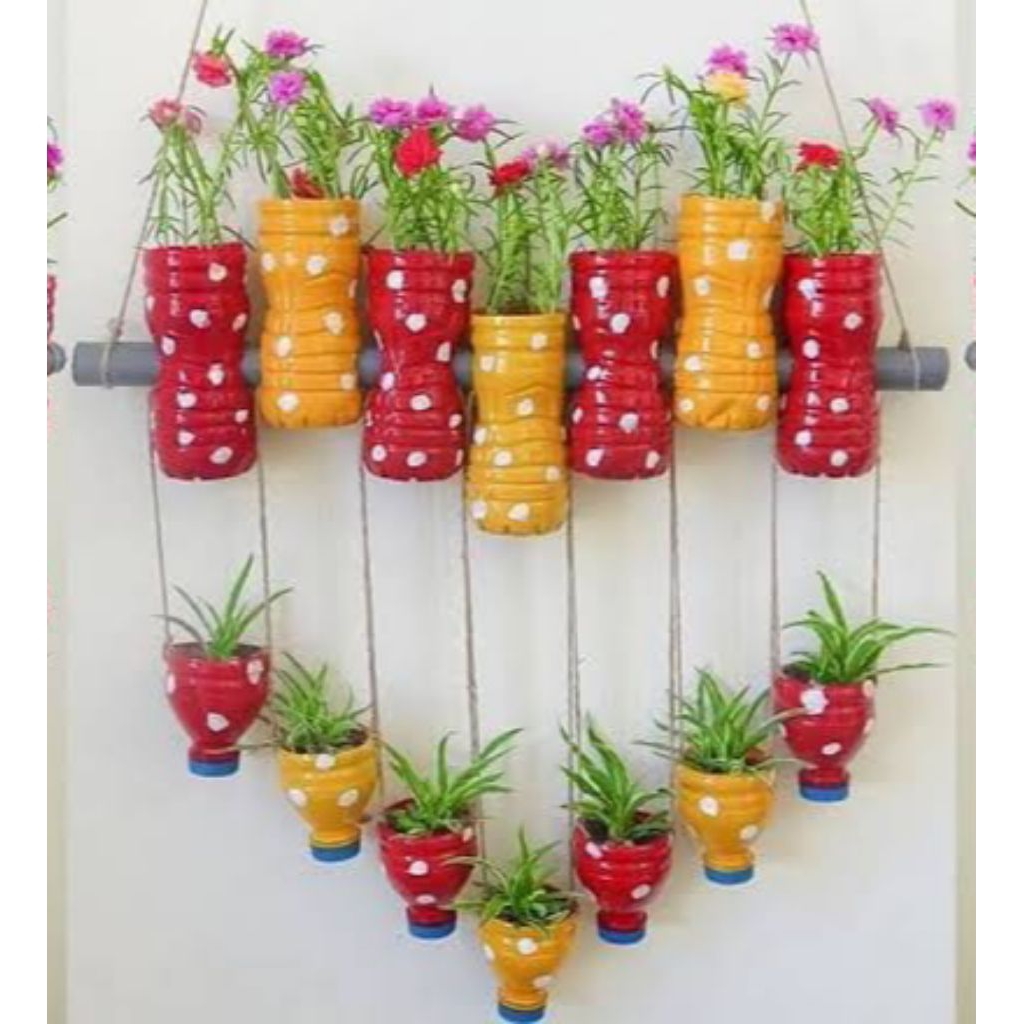 ( 1 Pcs )Pot gantung dari botol bekas seperti gambar - mohon baca deskripsi