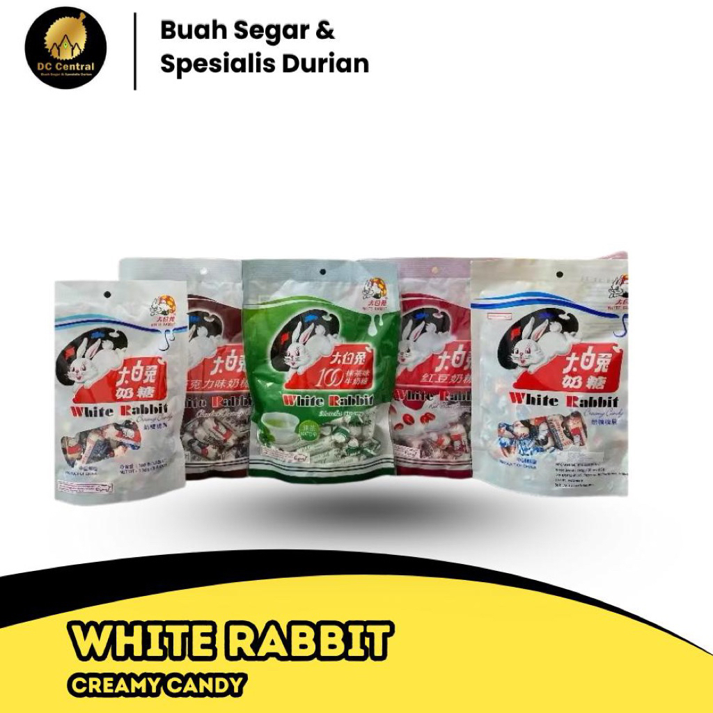 

White Rabbit Milk Candy 108gr/180gr | Permen Susu |Green Tea | Red Bean | Chocolate