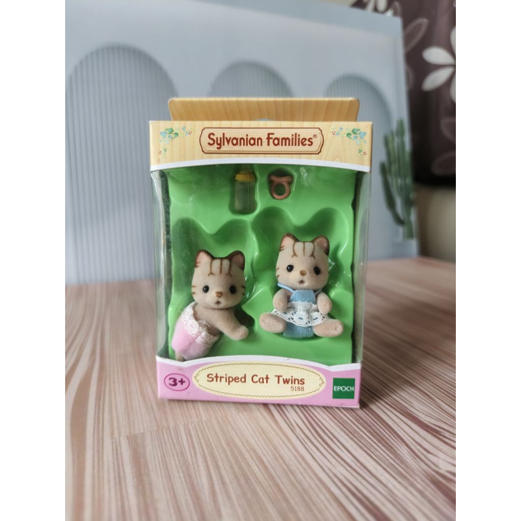 Sylvanian Families Strip Cat Twin