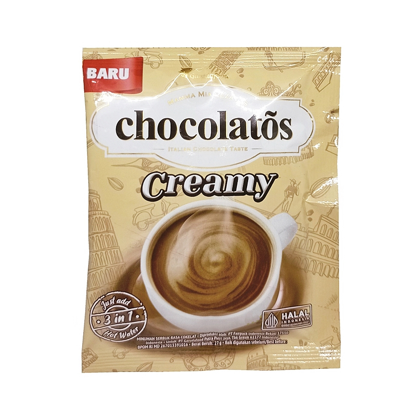 

Sehati Snack - Chocolatos Drink Creamy Cho 28GR | 1box(80pcs)