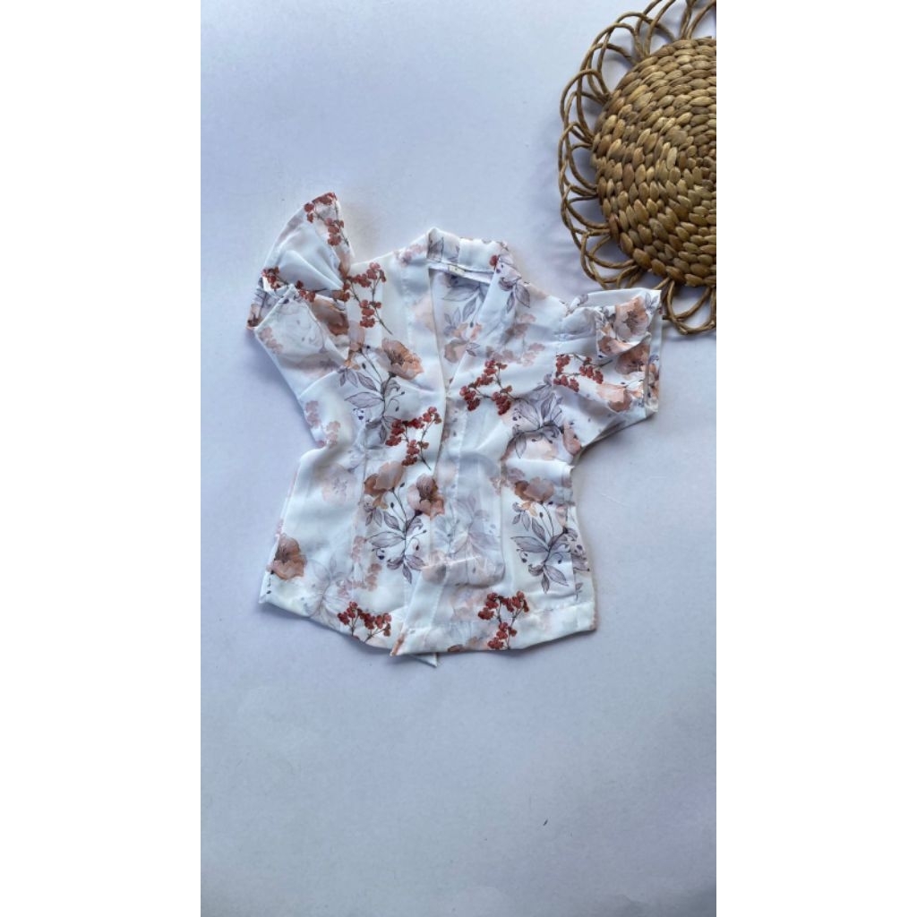 Kebaya Sifon Korea Motif Bunga Pakaian Adat Bali