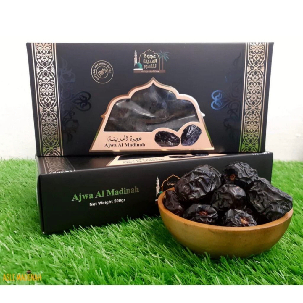

Kurma Al-Madinah HITAM AJWA Asli 100% Original Kualitas Premium 500gr