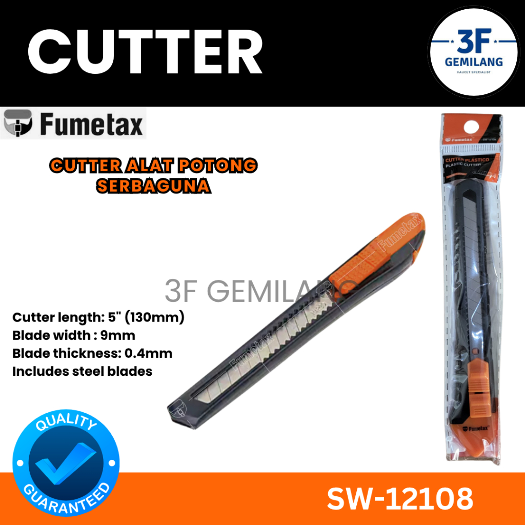 

FUMETAX - Cutter 5inch - Pisau Pemotong Tajam Serbaguna - Alat Pemotong Fiber Pagar High Quality