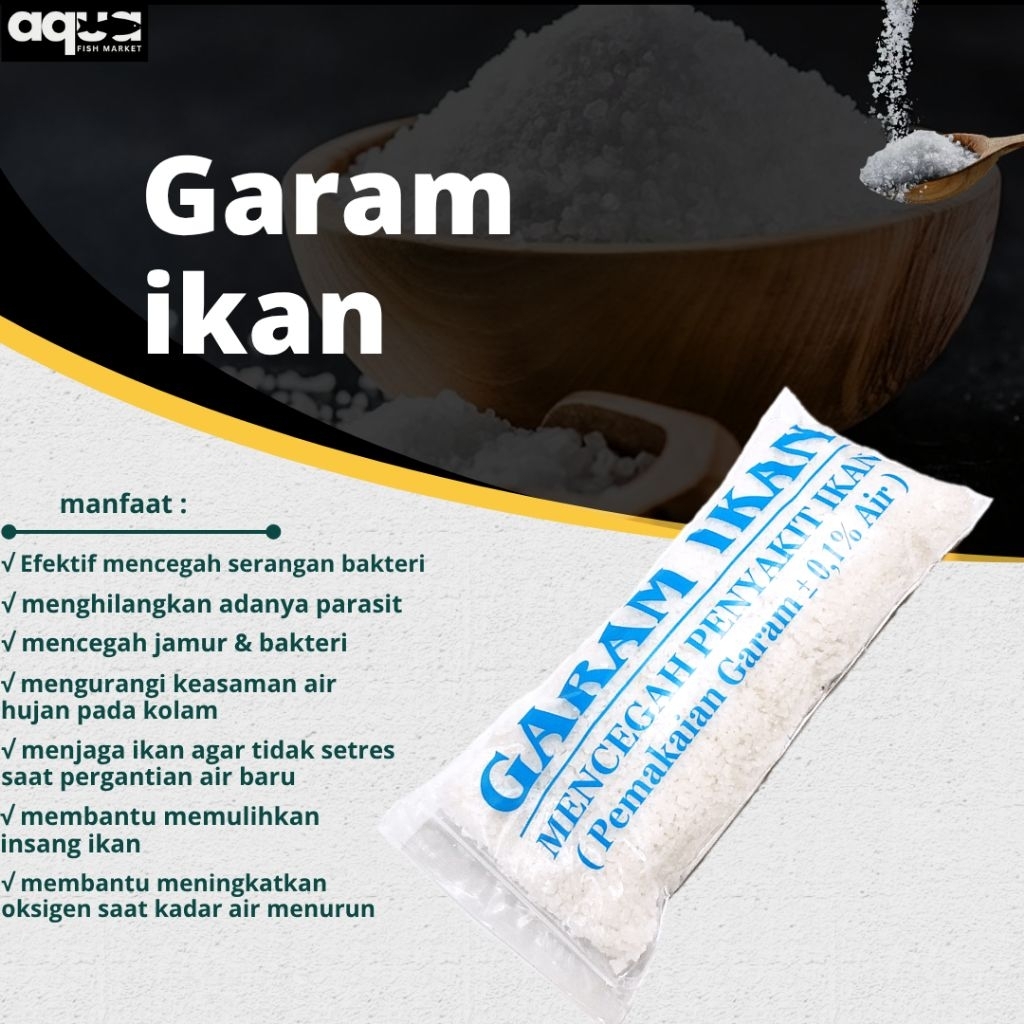 

Garem ikan 500gr non yodium garam premium putih bersih efektif untuk meningkatkan kadar air