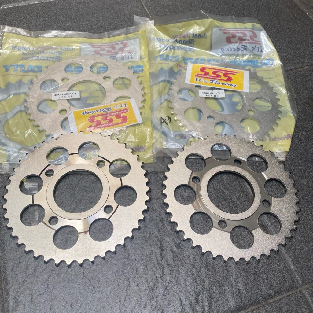GEAR BELAKANG 42T 43T 415 TRIPLE SSS MEGAPRO GL PRO GEAR BELAKANG TRIPLE SSS