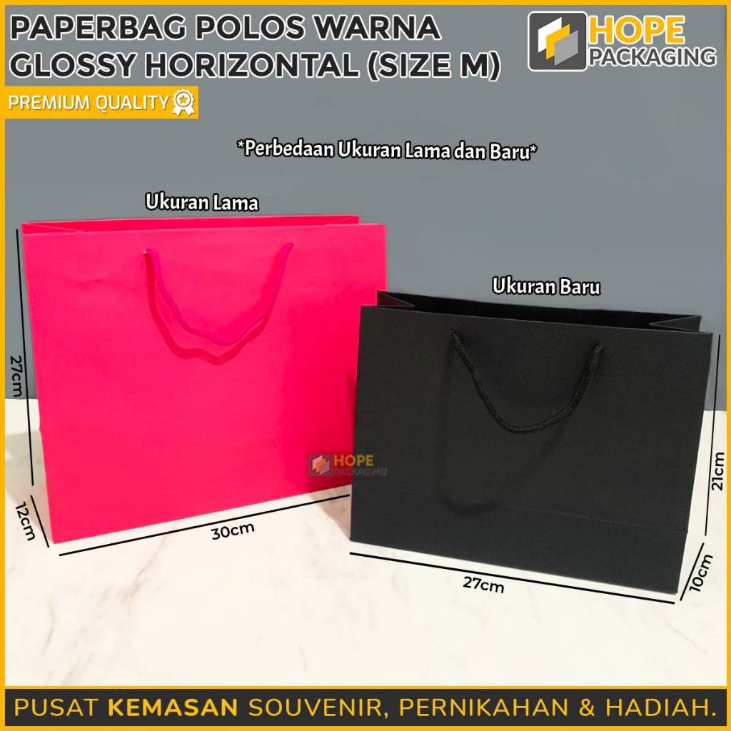 

Paper Bag Glossy Tali Premium Horizontal / Paper Bag Tas Kado / Paper Bag Wedding / Tas Souvenir Ulang Tahun / Kantong Hadiah / Paper Bag Polos Premium / Tas Belanja / Goodie Bag