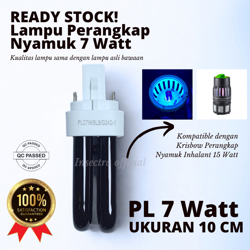 Lampu Nyamuk UV Pengganti 7 Watt FSL PL 7W Untuk Perangkap Nyamuk Krisbow Inhalant 15W