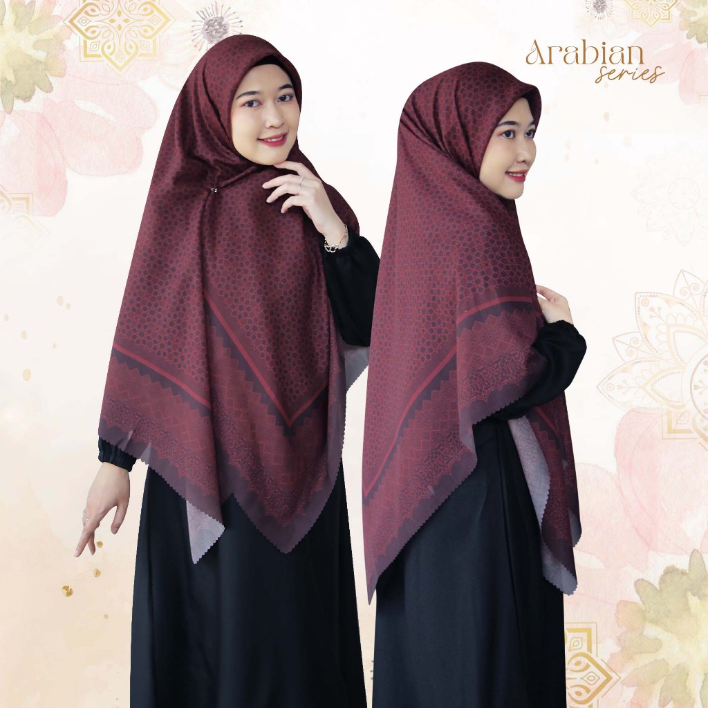 moamoscarf - arabian hijab segi empat motif jilbab jumbo