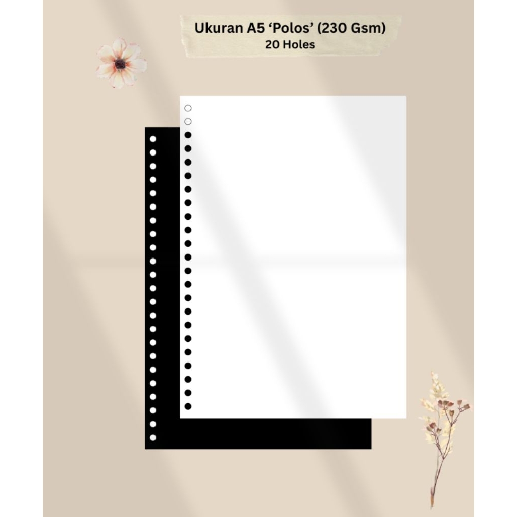 

Isi Binder Hitam ukuran A5 Polos