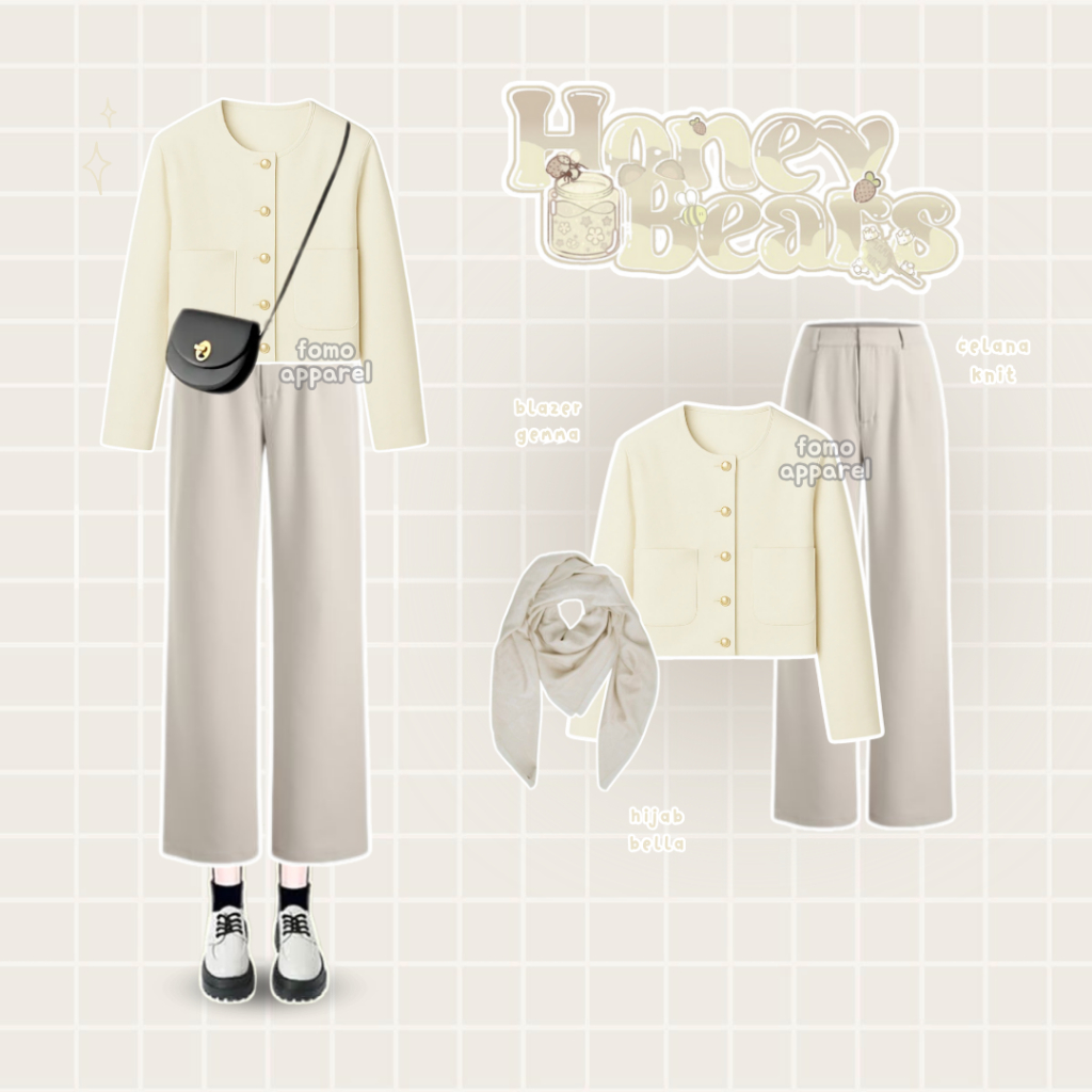 Naomi One Set Kekinian Korean Style Outfit Wanita Kekinian Outfit Ulzzang Outfit Comfy Remaja - DR86