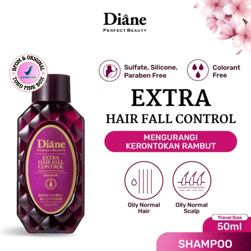 (NEW) Diane Extra Hair Fall Control Shampoo 50ml (Travel Size)