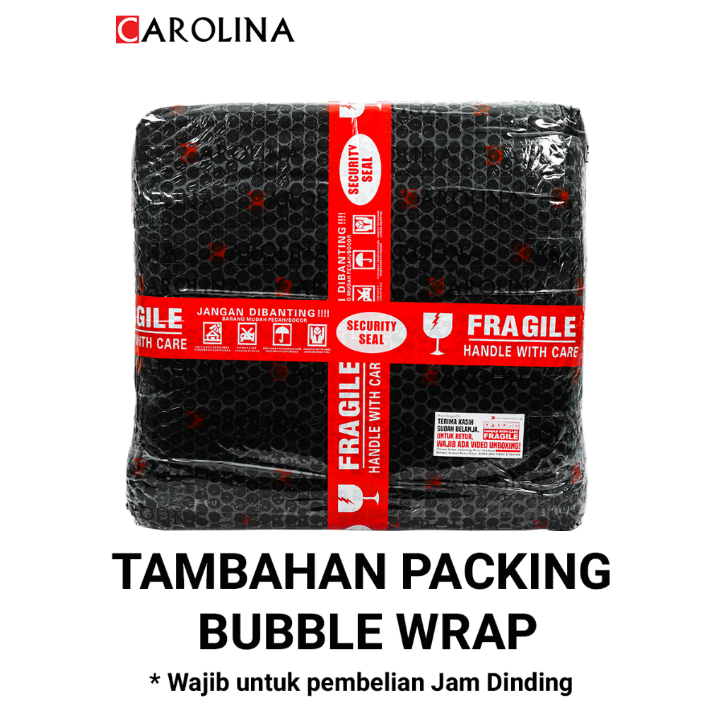 

Tambahan Extra Packing Bubble Wrap (WAJIB Untuk PEMBELIAN JAM DINDING)