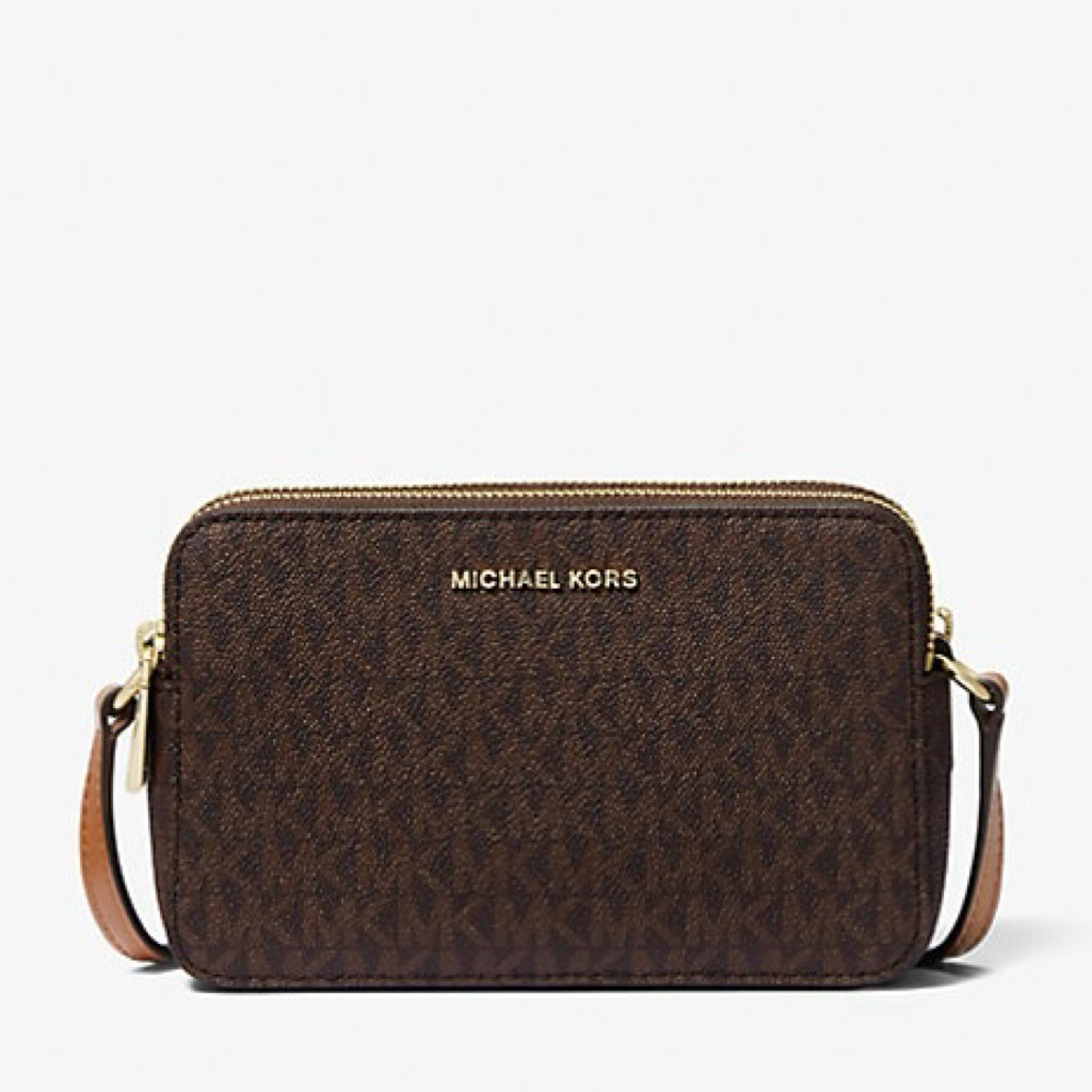 MK Jet set sling bag signature brown NWOT