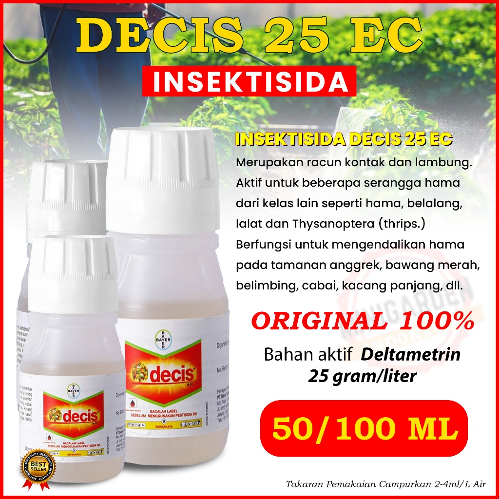 DECIS 100ML INSEKTISIDA obat pembasmi hama ulat kutu putih belalang