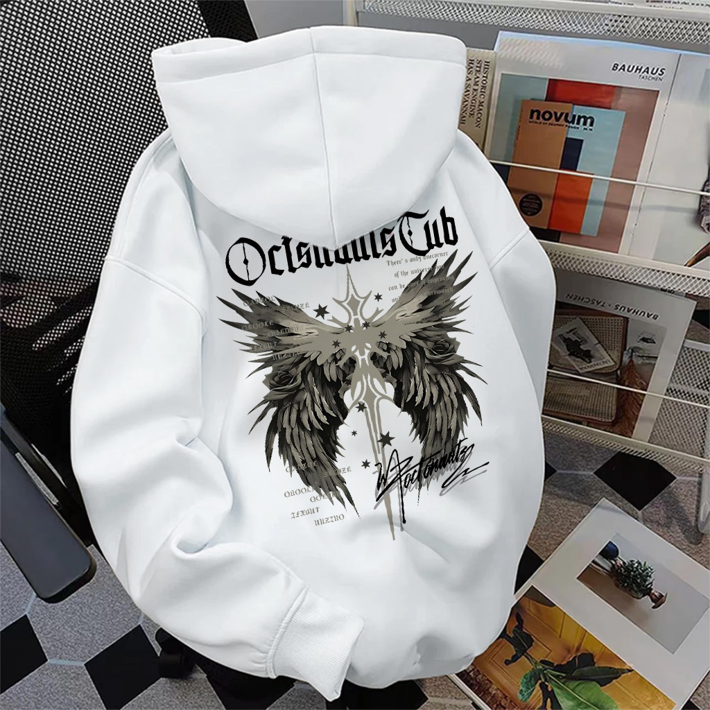 Disneay Hoodie Pria | Cetak Sayap Malaikat Antik Amerika Vintage | Hoodie Pria Distro Original Hoodi