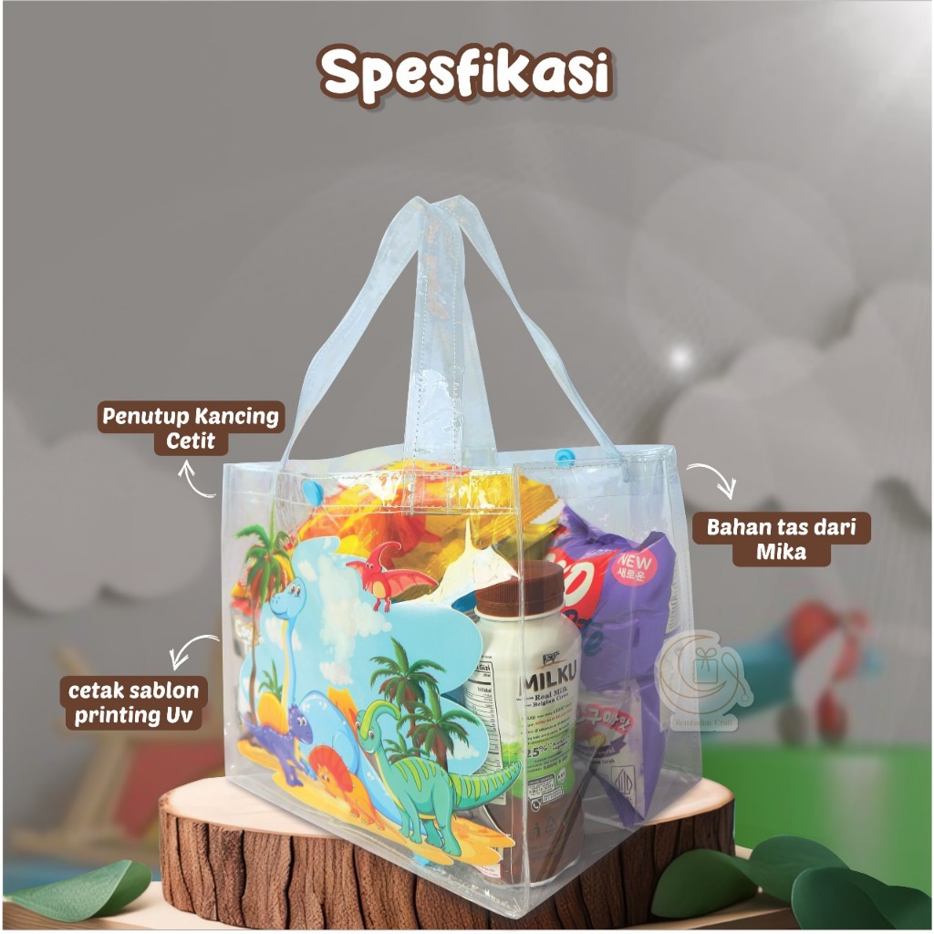 

FUNNY BAG READY STOCK !!!! SOUVENIR MIKA, TAS MIKA TRANSPARAN