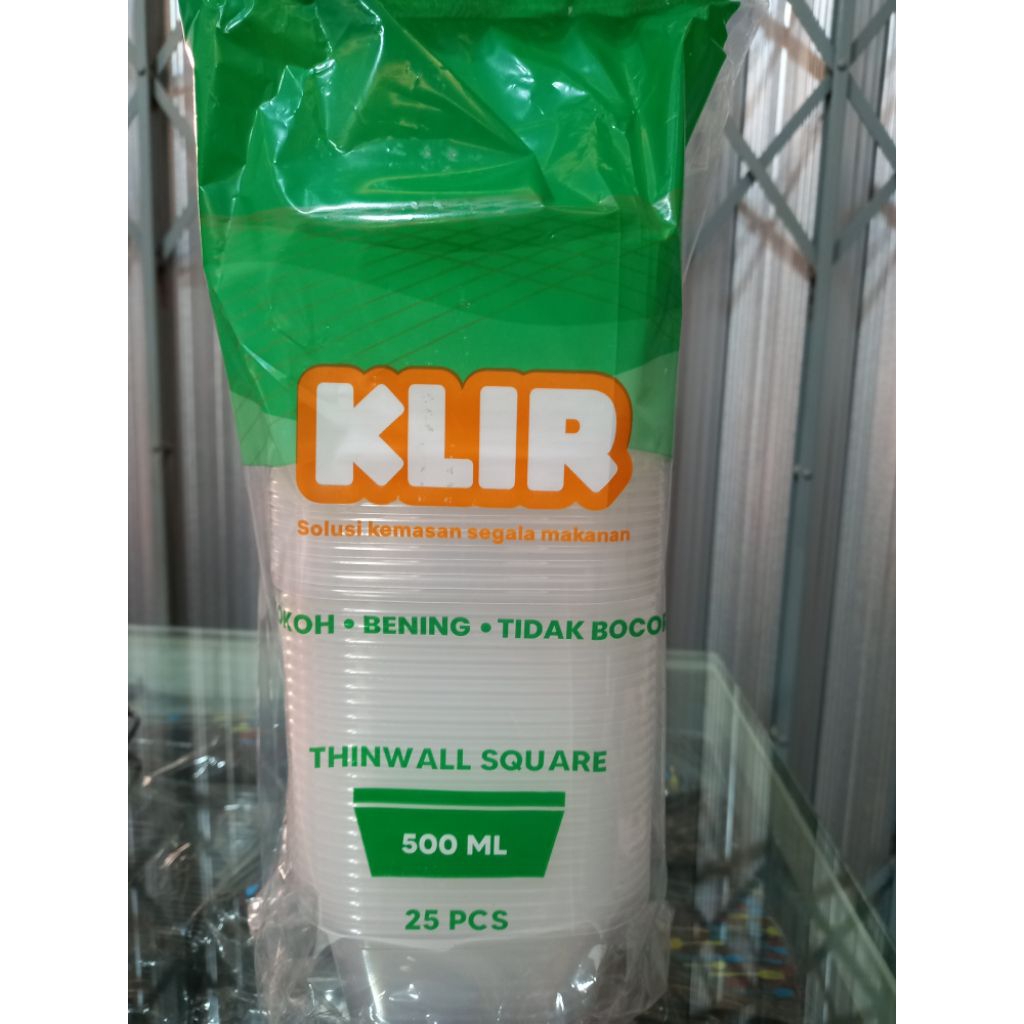 KLIR THINWALL KOTAK 500ML