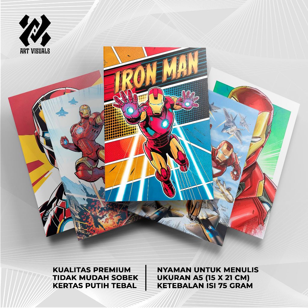 

Buku Tulis Custom Tema Marvel Ironman Terlengkap Termurah Model Bebas Pilih Foto/Buku Tulis Sekolah/Buku Catatan
