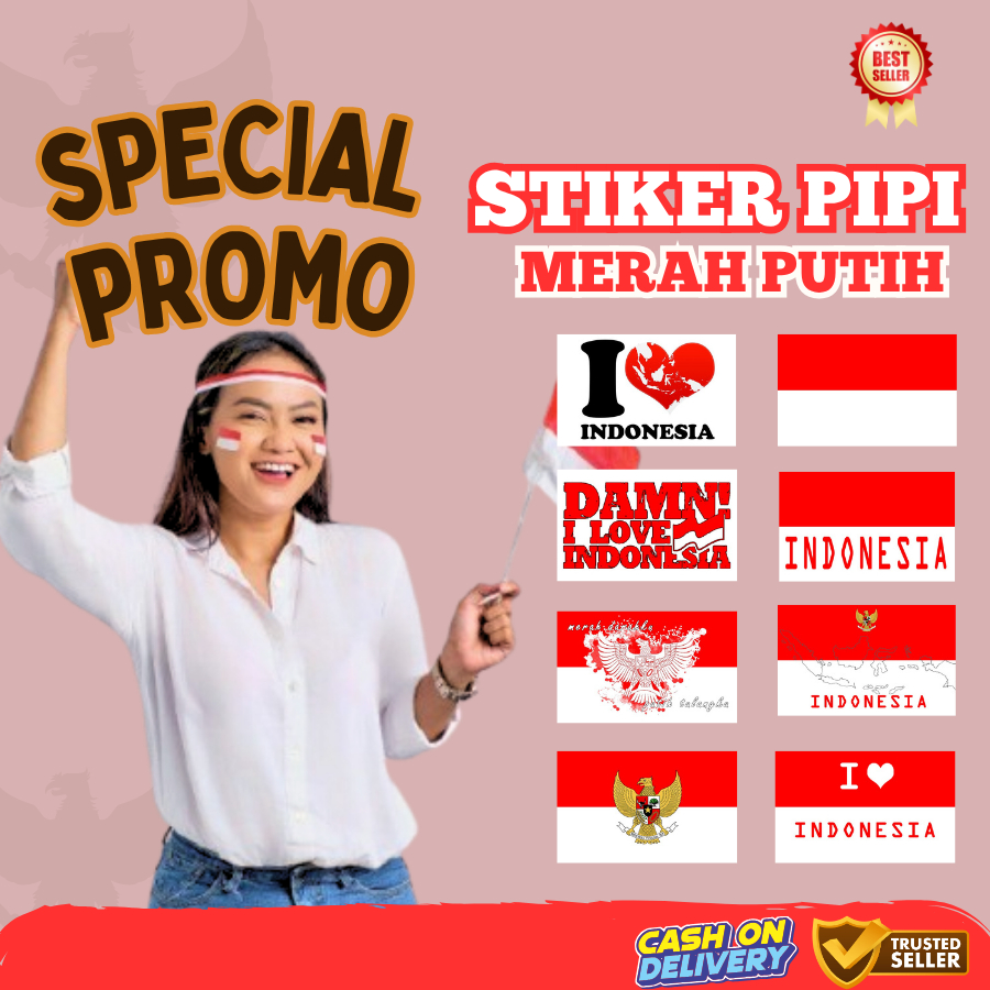 

Zennida Stiker Pipi Bendera Merah Putih Chromo Sticker Kemerdekaan HUT Republik Indonesia 17 Agustus