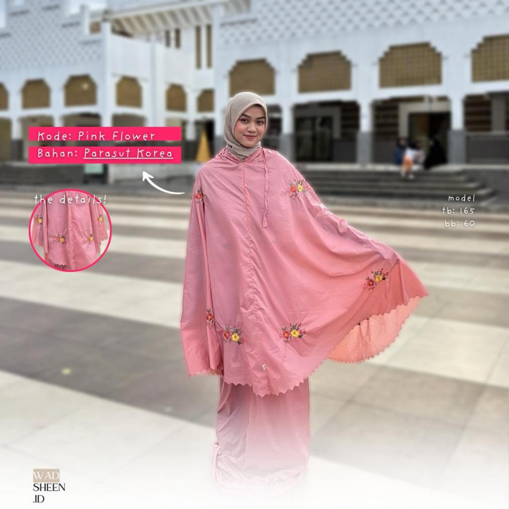 Mukena Parasut Korea Bordir I Mukena Travel Mini Parasut Bordir I Mukena Bordir Travel I Mukena Trav