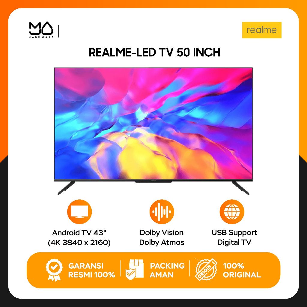 TV Realme Smart TV 4K UHD 50 Inch - Garansi Resmi