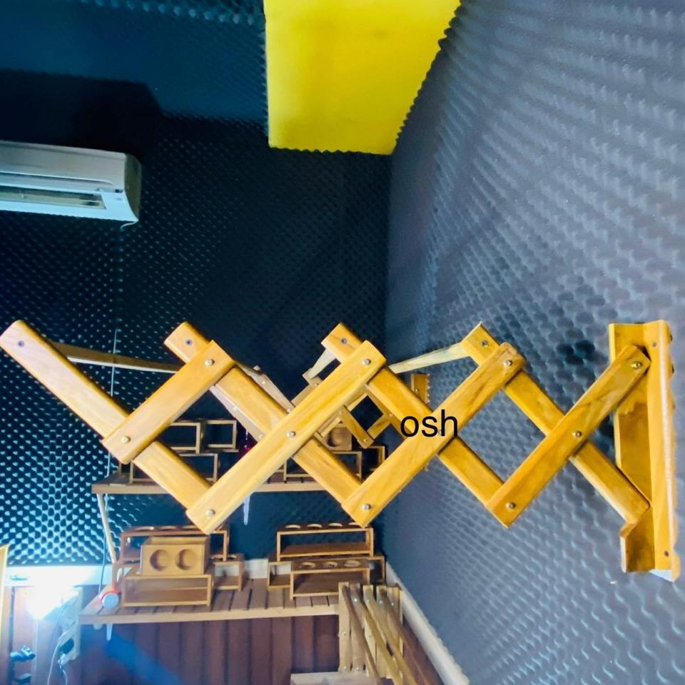 Sinarterang3 Jemuran Lipat/Jemuran Gantung/Jemuran Dinding Panjang 1 M Berbahan Kayu Jati