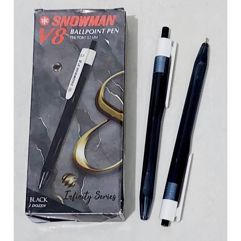 

(1 Kotak) Pulpen Cetek Snowman V8 / Ball Pen / Pena Cetek 0.7mm Snowman V8