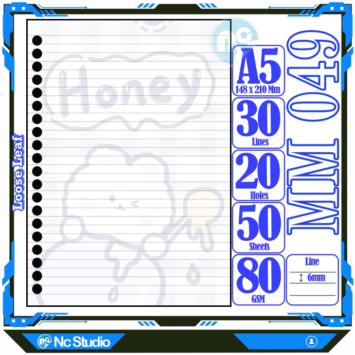 

Loose leaf Kertas binder A5 Isi 50 Lembar Polos karakter Makanan Minuman lucu autestic autestik Estetik Buku Refil isi ulang lucu warna warni bergambar garis Repil Vol-2