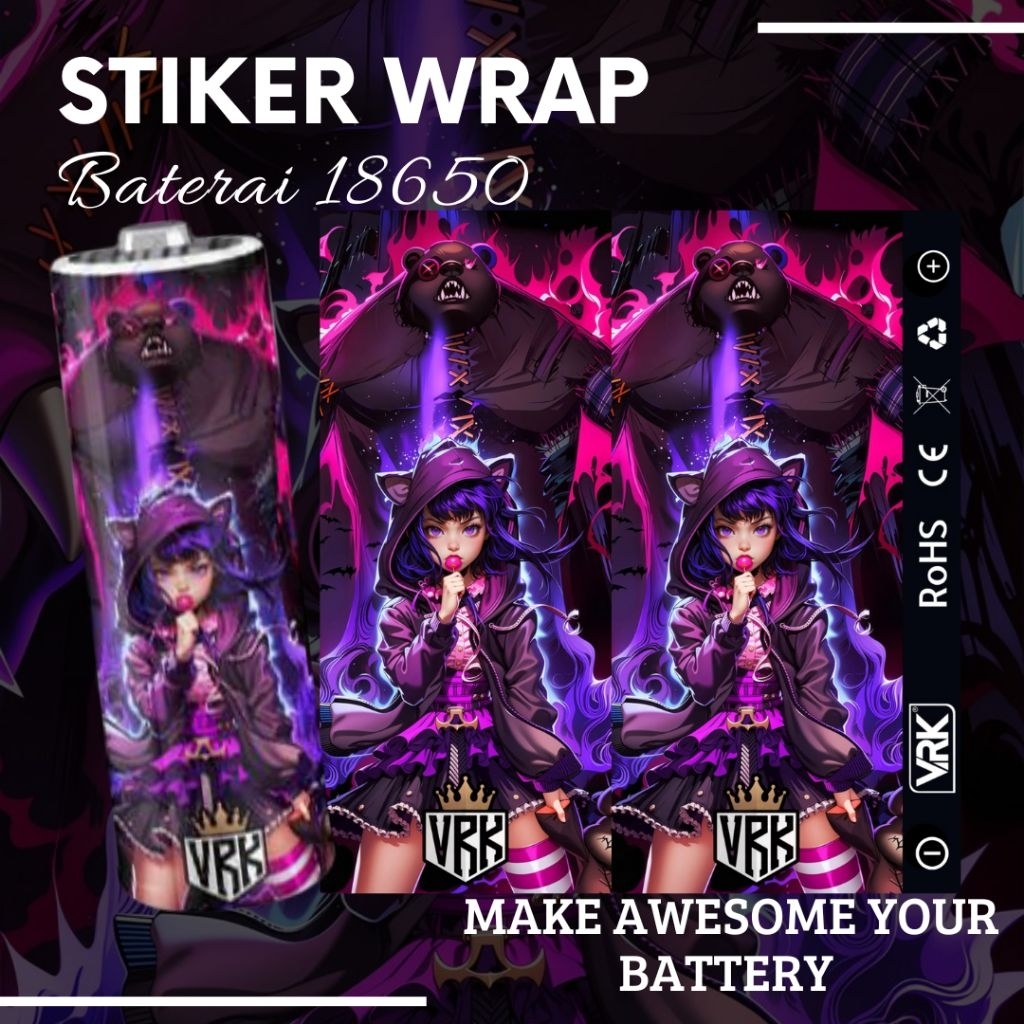 

Holdingskyofficial - ( 1 BIJI ) Stiker Baterai 18650 Punk Shadow Girl Untuk Melindungi Dan Mempercantik Device