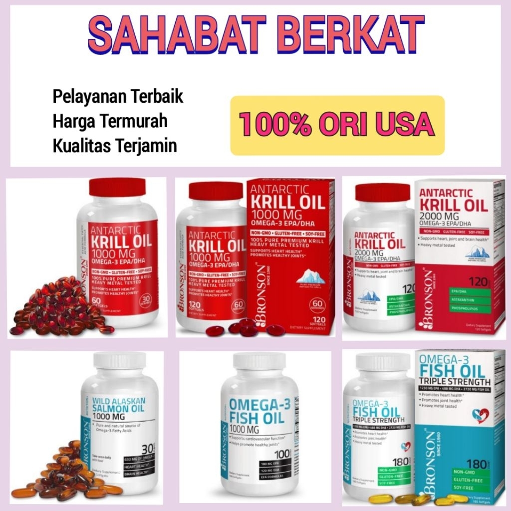 Bronson Krill Oil 2000 mg isi 120 softgel