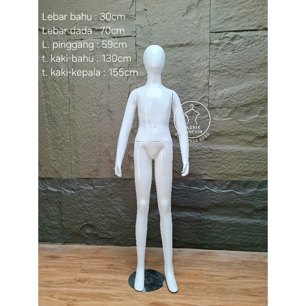 Patung Manekin Anak Fiber Fullset / Manekin Anak Full Body/ Patung Baju Anak / Patung Celana Anak /