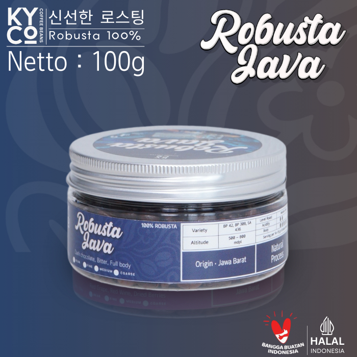 

Biji Kopi Robusta Java Preanger 100 gram - Espresso Beans Grade 1 | Roast Beans | Mokapot | Medium Dark Roast | Kopi Susu | Blend Kopi | Kiyowo Coffee Roastery