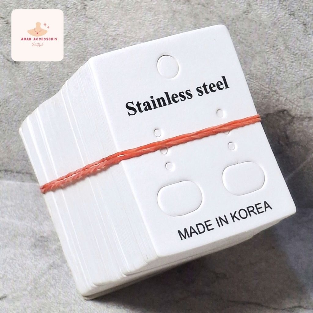 Kar Anting Putih//Display Anting//Material Kertas dan Plastik Mika