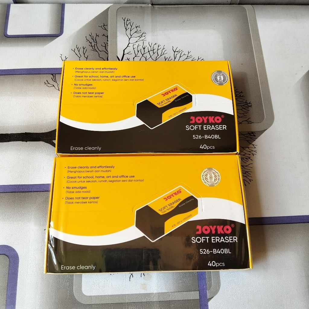 

Penghapus Kecil JOYKO, Warna Hitam, 1 Pack Isi 40 Pcs